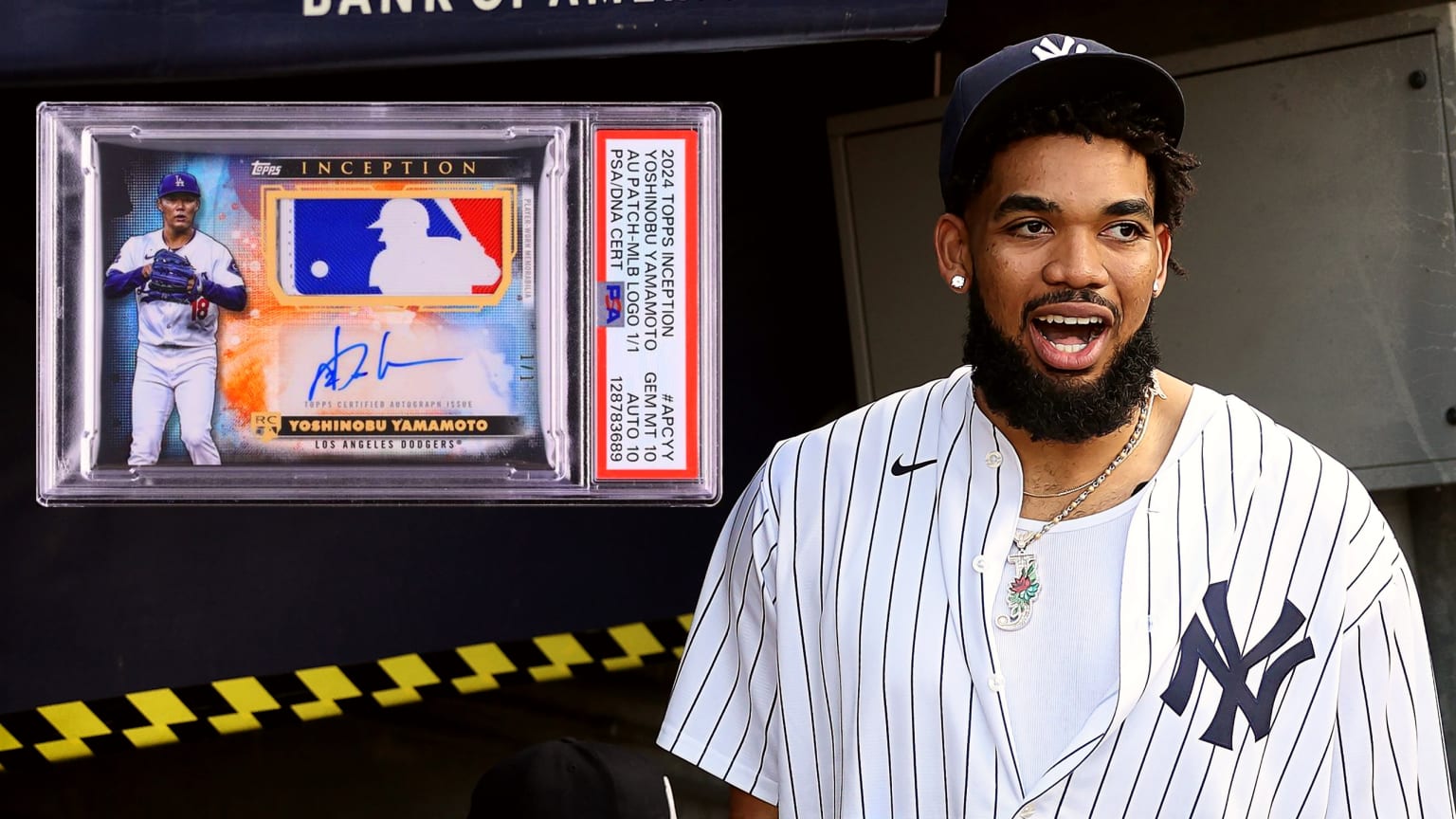 Karl-Anthony Towns sorprende con hallazgo de tarjeta “1-de-1” de Yamamoto vendida por US$72,000