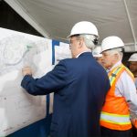 Abinader supervisa avances del túnel en la Plaza de la Bandera