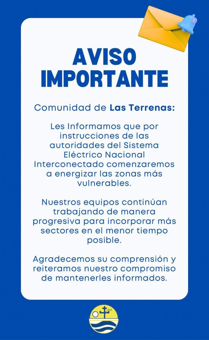 Luz y Fuerza de Las Terrenas aclara situación tras el blackout y explica proceso de restablecimiento eléctrico