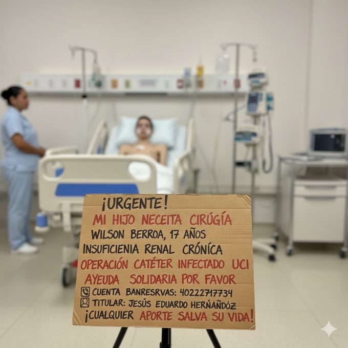 Madre solicita ayuda para operación de su hijo ingresado en cuidados intensivos