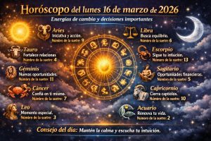 Horóscopo del lunes 16 de marzo de 2026: energías de cambio y decisiones importantes