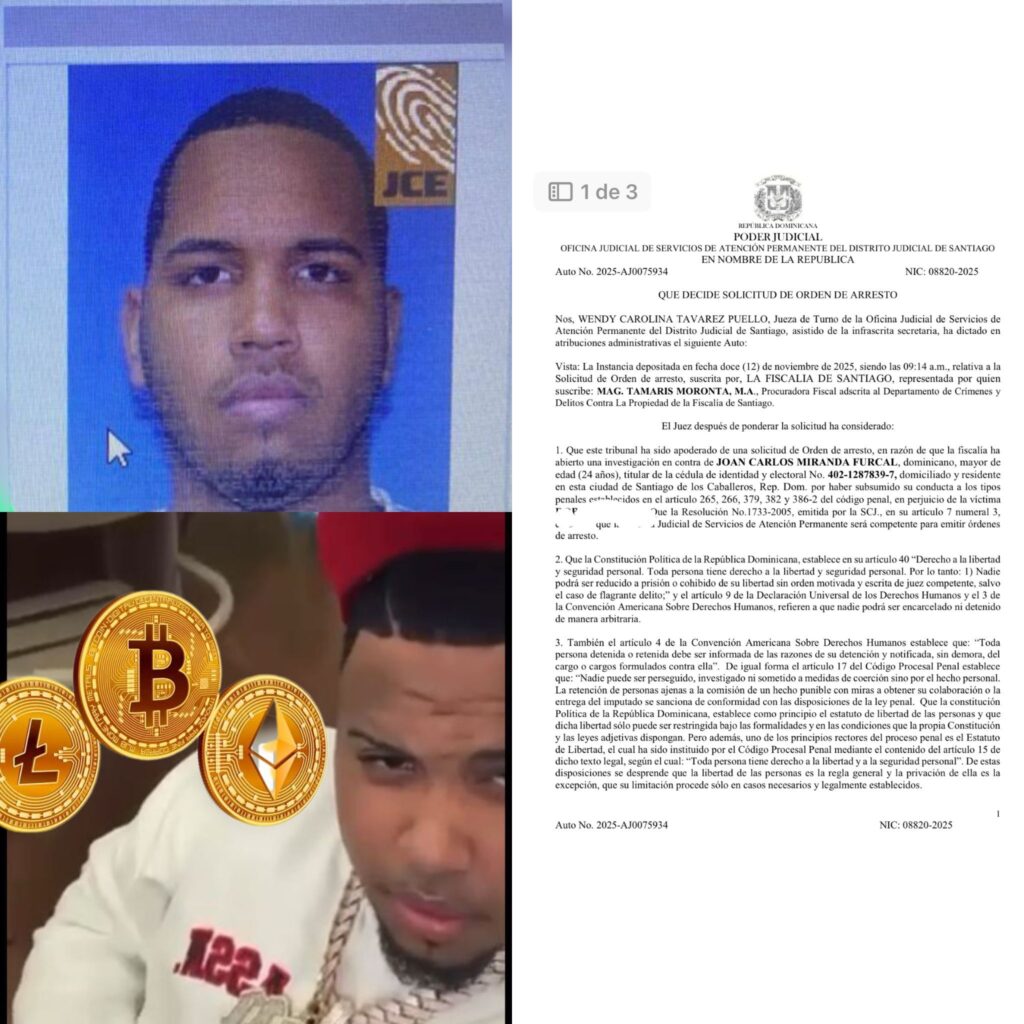 Ordenan arresto por robo de criptomonedas en Santiago